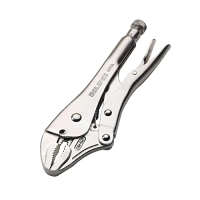 Afbeelding van Eclipse gebogen kaak vergrendelende tangen, chroom molybdeen staal Met draadsnijders 5 Inch ZILVER