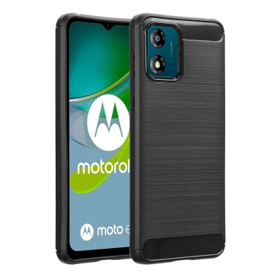 Afbeelding van Motorola Moto E13 Hoesje Siliconen en TPU (zacht) imoshion Softcase/Backcover Zwart Telefoonhoesje