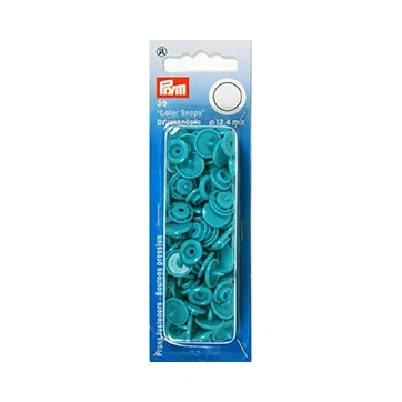Afbeelding van Blauw Prym Color Snaps Naaivrijedrukknopen 12.4mm Turquoise
