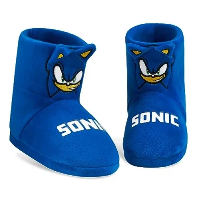Afbeelding van SONIC THE HEDGEHOG pantoffels voor jongens 3D met antislipzool in maat 28 36, Blauwe bootie, 34 EU