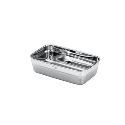 Afbeelding van RÖSLE Doos FLEXX 2GO 0,6 l hoekig, lunchbox van roestvrij staal, magnetron en ovenbestendig tot 150 C, vaatwasmachinebestendig, zilverkleurig