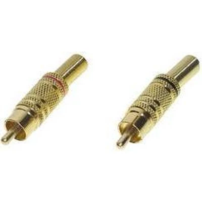 Afbeelding van TRU COMPONENTS 1601054 Cinch connector Stekker, recht Aantal polen: 2 Mono Rood, Zwart stuk(s)