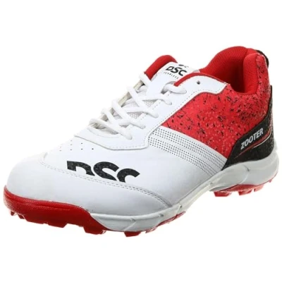 Afbeelding van DSC Zooter Cricket schoen voor mannen en jongens, (wit rood) Maat 40 EURO