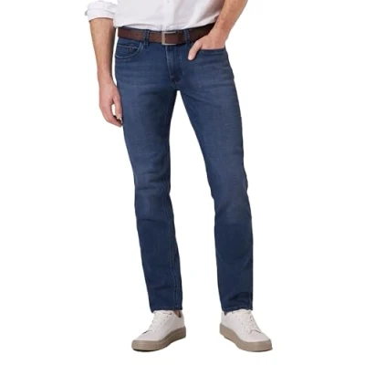 Afbeelding van Hattric Heren Cross Denim Harris Straight Jeans, Blue Green Cast, 36W / 30L