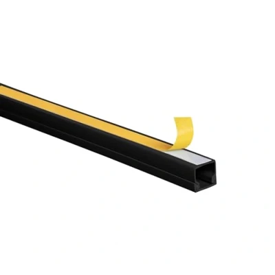 Afbeelding van KOMIB kabelgeleiding, zelfklevend, klaar voor montage, 3 kleuren, verschillende maten, per stang, 1 meter, 10 stuks, zwart, x mm, m, m