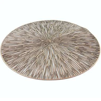 Afbeelding van Bellatio design Placemats 6 stuks geponst goudkleurig 38 cm