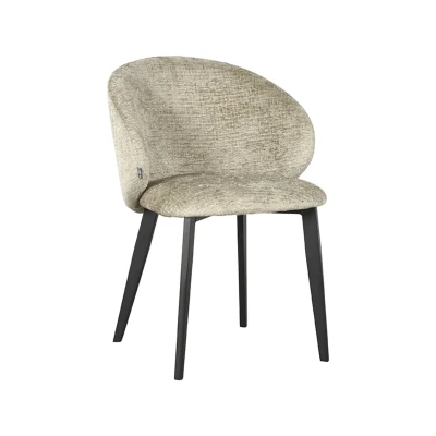 Afbeelding van LABEL51 Eetkamerstoel Logan Beige Fluweel Majorr