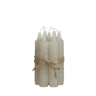 Afbeelding van Comforder Kaarsenset (7 stuks), 11 cm staafkaarsen lichtgrijs, tafelkaarsen eenkleurig, 4+ uur brandduur