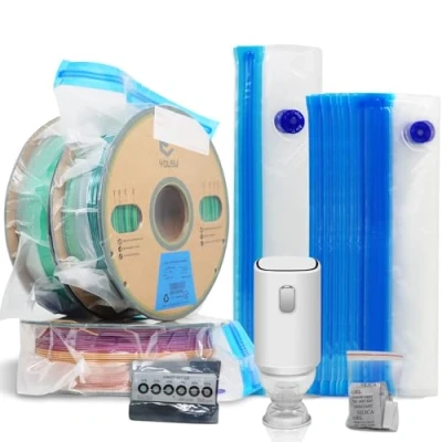 Afbeelding van YOUSU USB vacuümpomp, 3D filamentopslag, single roll filament vacuümzakken, 14 stuks 30 x 34 cm + 2 32 45 cm, inclusief automatische oplaadkabel