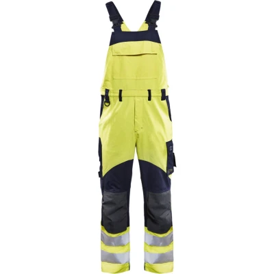 Afbeelding van Blaklader Multinorm bretelbroek Inherent 2889 1512 High Vis Geel/Marineblauw