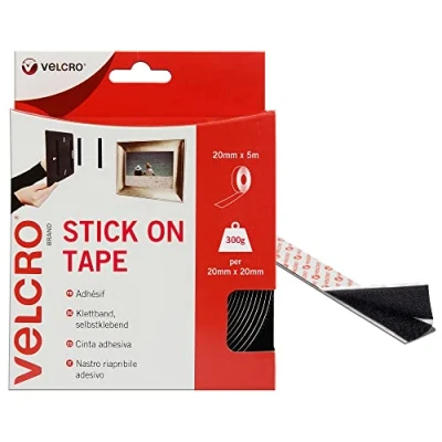 Afbeelding van VELCRO® VEL EC60217 Klittenband Om vast te plakken Haak en lusdeel (l x b) 5000 mm 20 Zwart 5 m
