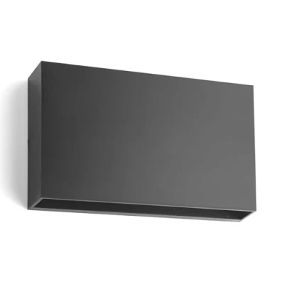 Afbeelding van Lindby LED buitenwandlamp Jarte, 20 cm, down, donkergrijs