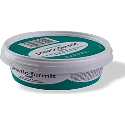 Afbeelding van Plastic Fermit wit, permanente kunststof afdichting, temperatuurbestendig tot meer dan 100 C (500 g blik)