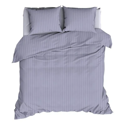 Afbeelding van Dekbedovertrek Satin d&#039;or Streep Lilac Satijn 200 x / 220 cm 2 Persoons