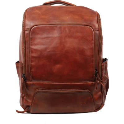 Afbeelding van Bear Design Aart 17 inch laptoprugzak Cognac
