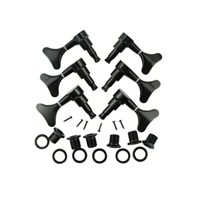 Afbeelding van Musiclily 3L+3R Gesloten Bass Tuners Stemmechanieken Tuning Pegs Keys Machine Heads voor 5/6 snarige Basgitaar, Zwart