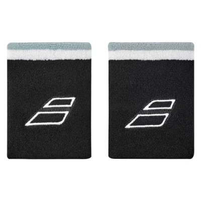 Afbeelding van Babolat Terry JUMBO polsband / wristband zwart wit 2 stuks