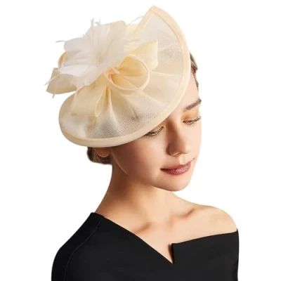Afbeelding van DRESHOW Fascinator Hoeden Thee Feest Hoed Vintage Pillendoos Hoofdband Cocktail Hoofddeksels voor Meisjes en Vrouwen