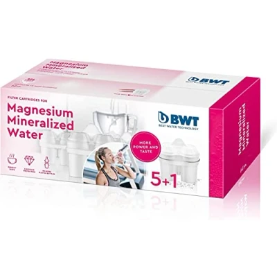 Afbeelding van BWT 814335 Cartridge, Magnesium, Acryl, wit, 11,5 x 30 11 cm, 5 stuks + 1