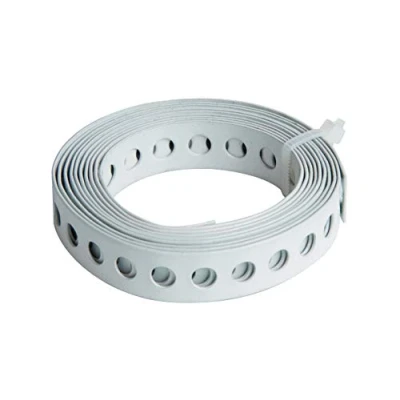 Afbeelding van Alberts 334116 Gaatjesband met of zonder afrolcassette witte kunststof coating breedte 12 mm lengte 1,5 m