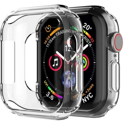 Afbeelding van Apple Watch 40 mm Hoes: iMoshion Full Cover Softcase Transparant Siliconen En TPU (zacht) Smart Covers