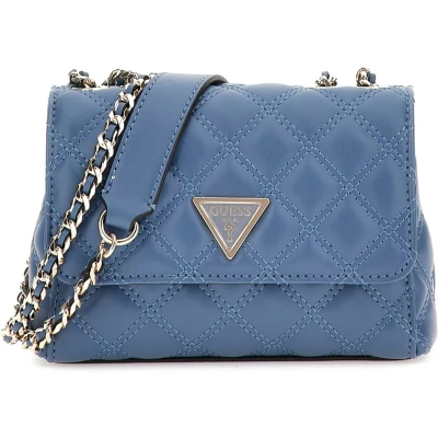 Afbeelding van GUESS Schoudertas Giully Mini 2 Compartment Convertible Flap Slate Blauw