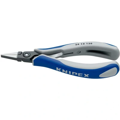 Afbeelding van Knipex precisie elektronicatang met meer componentengrepen gebruineerd gepolijst platte bekken 135 mm 34 12 130