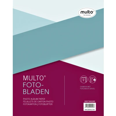 Afbeelding van MULTO INTERIEUR FOTOBLAD A4, CHAMOIS SEAL 10 x 20ST. 23 gaats
