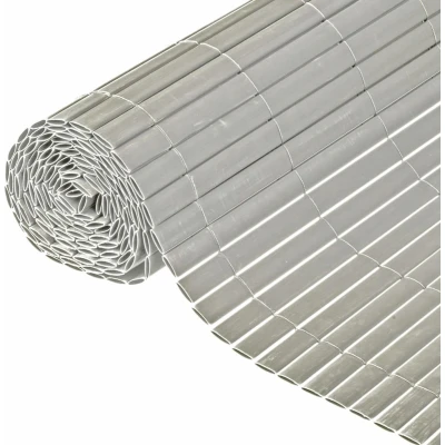Afbeelding van Nature Tuinscherm dubbelzijdig 1x3 m PVC grijs