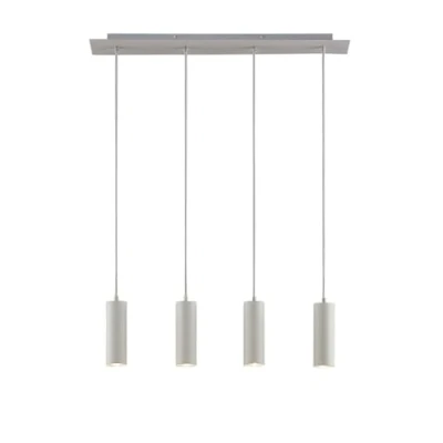 Afbeelding van Lindby hanglamp Joffrey, 76 cm, wit, 4 lamps, GU10