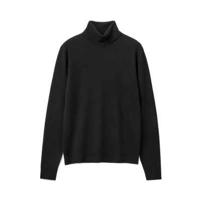 Afbeelding van United Colors of Benetton Merino Turtleneck Strickpullover Trui, Dames, Maat: 32, Black