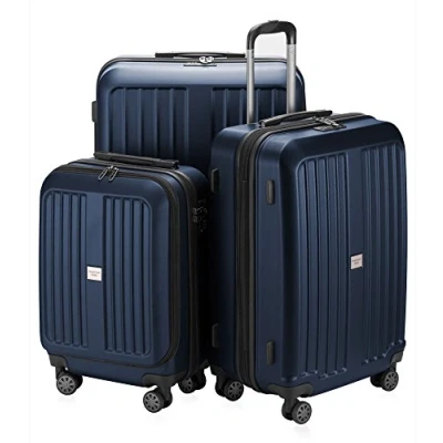 Afbeelding van HAUPTSTADTKOFFER XBERG koffer trolley reiskoffer harde schaal mat (S, M, L), donkerblauw, Set, Kofferset