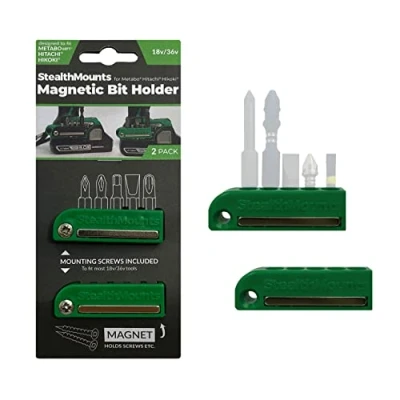 Afbeelding van StealthMounts Metabo HPT Magnetische bithouder Boorhouder Perfecte voor boren en stoten (2 stuks) (groen)
