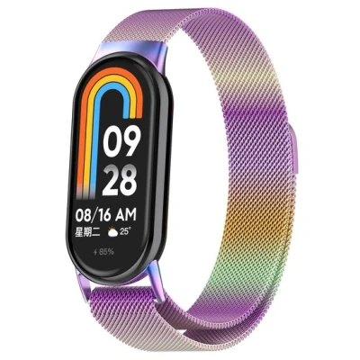 Afbeelding van Milanese band Multicolor Xiaomi Smart 8 RVS