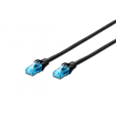 Afbeelding van Digitus DK 1512 020/BL RJ45 Netwerkkabel, patchkabel CAT 5e U/UTP 2.00 m Zwart Verdraaide paren 1 stuk(s)