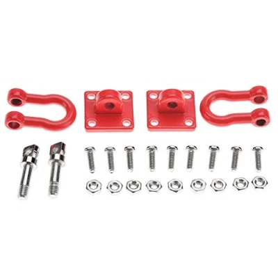 Afbeelding van RC Trailer Buckle, 2Pieces Shackle Lock Catch Accessory for Climbing Crawler (Red)