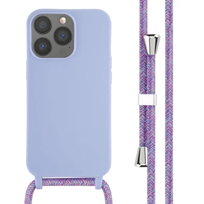 Afbeelding van Apple iPhone 13 Pro Hoesje Siliconen en TPU (zacht) iMoshion Softcase/Koordhoesje/Backcover Paars Telefoonhoesje