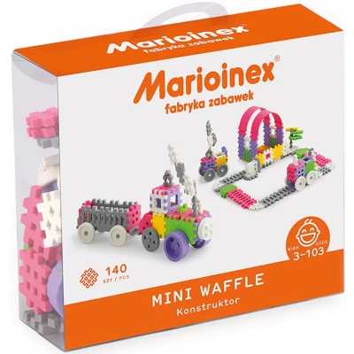 Afbeelding van Marioinex 902837 pads Mini Waffle Builder roze set 140 stuks