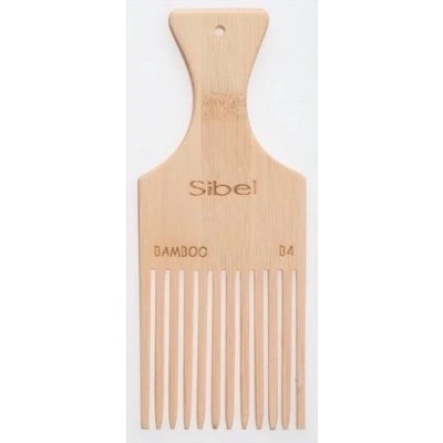 Afbeelding van Sibel Afro Kam Bamboo Hout nr.6