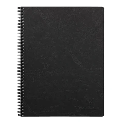 Afbeelding van Age Bag Collegeblock mit Doppelspirale, A4+ 80 Blatt abtrennbar, perforiert, 4 fach gelocht, kariert, Einband schwarz