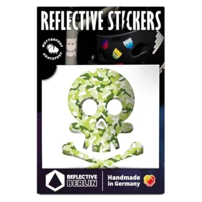 Afbeelding van Reflective Berlin Uniseks Decals voor volwassenen, reflecterende stickers, Skull Camo, eenheidsmaat