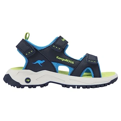 Afbeelding van Kangaroos KAS TURE Unisex Outdoorsandalen voor kinderen, Maat: 39, Dark navy/lime Pu