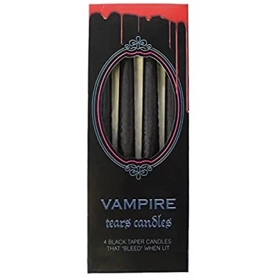 Afbeelding van Jones Home en Gift Vampire Tears Taper Kaarsen (Pak van 4), Wax, Multi Colour, 2.5 x 9.5 25.5 cm