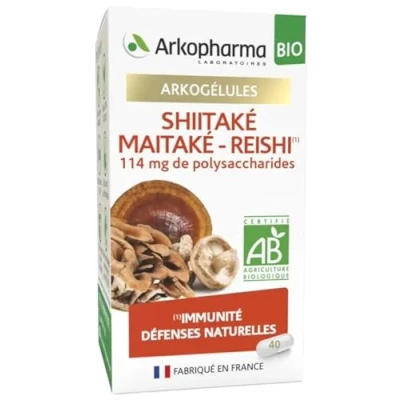 Afbeelding van Arkopharma Arkogélules Shiitaké Maitaké Reishi Bio 40 Gélules