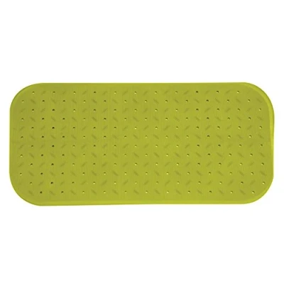 Afbeelding van MSV Premium douchemat, badmat, antibacterieel, antislip met zuignappen, groen, geurend naar rozen, ca. 36 x 97 cm, wasbaar op 60 graden