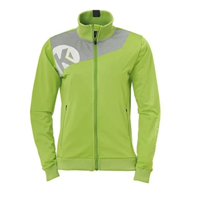 Afbeelding van Kempa Core 2.0 Poly Jacket Dames Hoop Groen Donker Grijs Melange Maat M