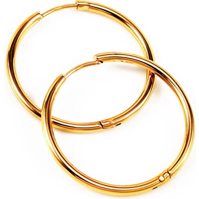 Afbeelding van Dottilove Ø29mm Klassieke Oorbellen Dames Oorringen RVS Gold Plated
