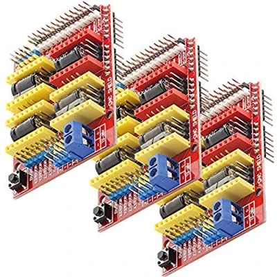 Afbeelding van AZDelivery 3 x CNC Schild V3 ontwikkelingskaart voor A4988 stappenmotor driver Stepper 3D printer compatibel met Arduino Inclusief E Book!