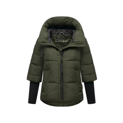 Afbeelding van Navahoo Stepp Lotusherz Winterjas, Dames, Maat: XS, Dark olive