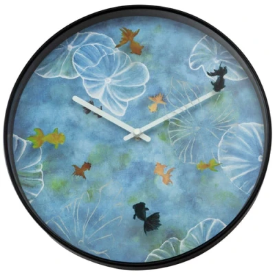 Afbeelding van Wandklok 30cm Stil Blauw Plastic NeXtime &quot;Pond&quot;